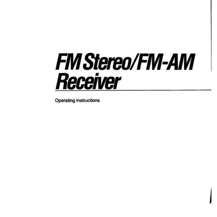 Sony STR-AV920 Receiver Owners Manual