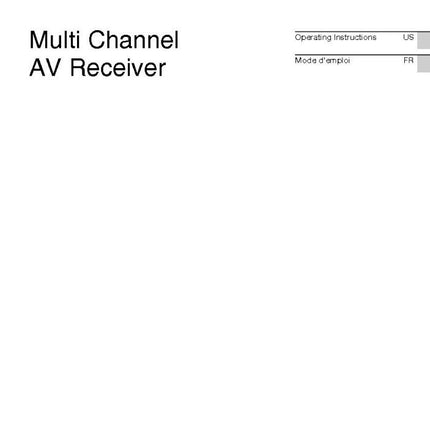 Sony STR-DA1800ES AV Receiver Owners Manual