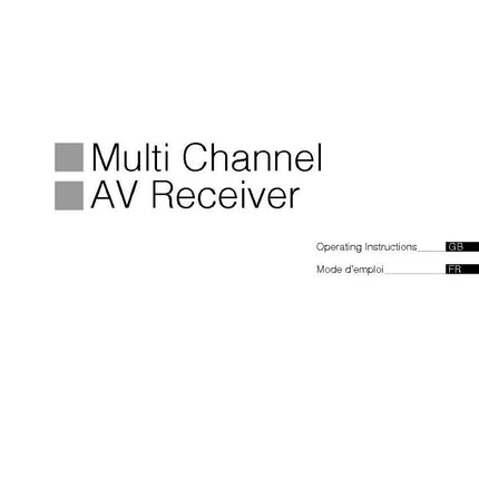 Sony STR-DA5400ES Receiver Owners Manual