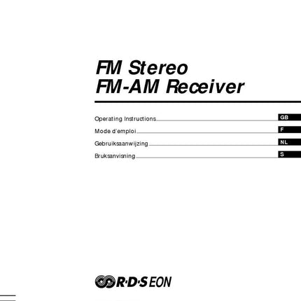 Sony STR-DB925 Amplifier Receiver Owners Instruction Manual