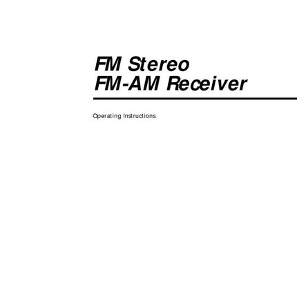 Sony STR-DE310 Amplifier Receiver Owners Instruction Manual