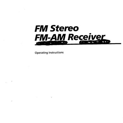 Sony STR-DE591 STR-DE835 STR-DE935 Receiver Owners Manual