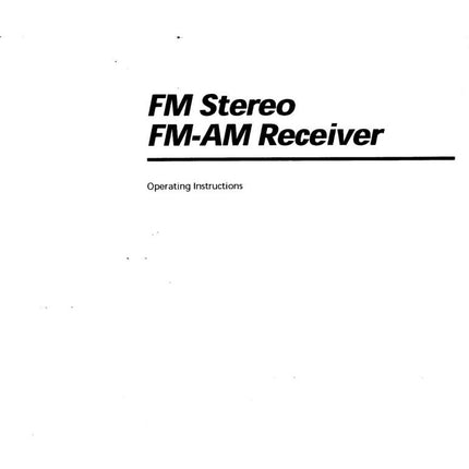 Sony STR-DE725 AV Receiver Owners Manual