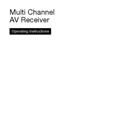 Sony STR-DH740 AV Receiver Owners Manual