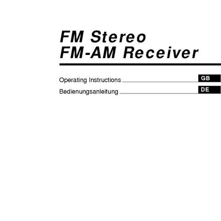 Sony STR-SL5 AV Receiver Owners Manual