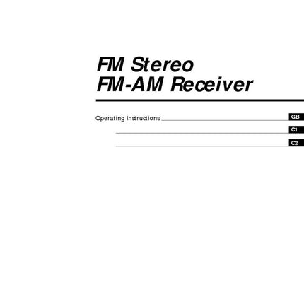 Sony STR-V55ES AV Receiver Owners Manual