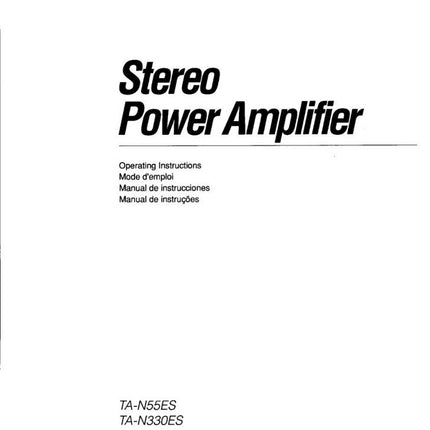Sony TA-N55ES Amplifier Receiver Owners Instruction Manual