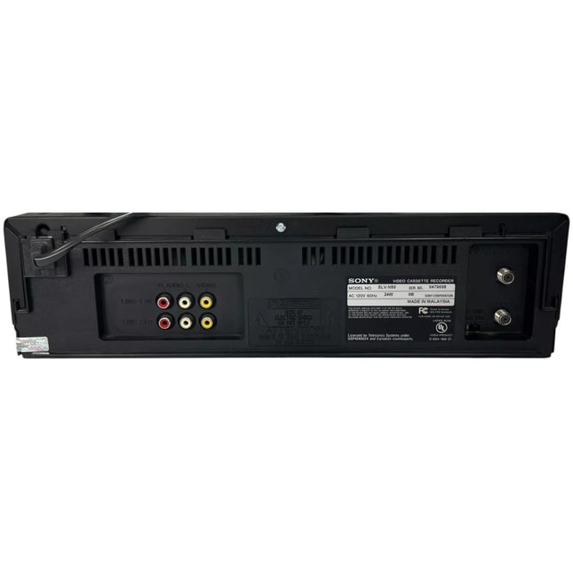 Sony SLV-N50 4-Head Hi-Fi Stereo VCR VHS Player back view