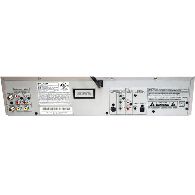 Sylvania SRD3900 DVD Player and VCR Combo Back