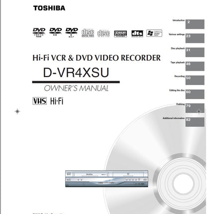 Toshiba D-VR4XSU Owner's Manual