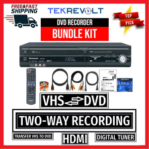 Panasonic VHS to DVD Recorder Bundle Kit