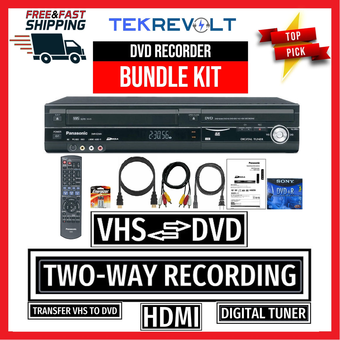 TekRevolt - Shop for the Best DVD VCR Combo & VCR Players