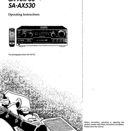 Technics SA-AX530 SA-AX730 Receiver Owners Instruction Manual