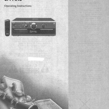 Technics SA-AX6 Receiver Owners Instruction Manual