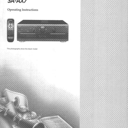 Technics SA-AX7 Receiver Owners Instruction Manual