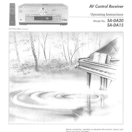 Technics SA-DA15 SA-DA20 Receiver Owners Instruction Manual