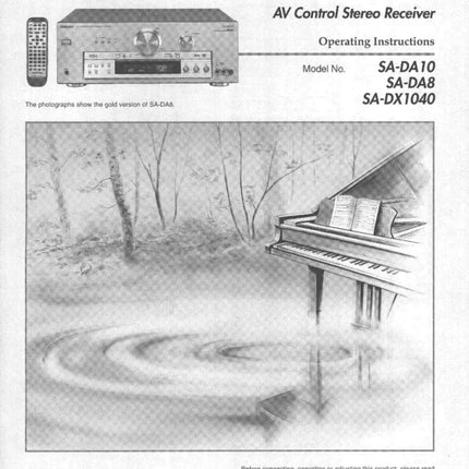 Technics SA-DA8 SA-DA10 SA-DX1040 Receiver Owners Instruction Manual