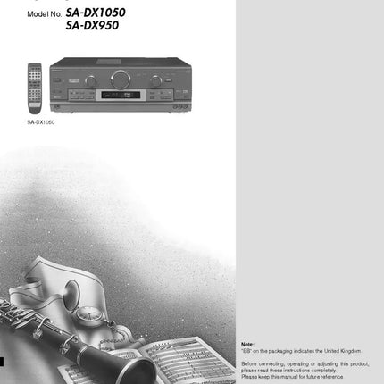 Technics SA-DX950 SA-DX1050 Receiver Owners Instruction Manual