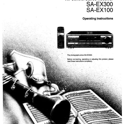 Technics SA-EX100 SA-EX300 Receiver Owners Instruction Manual