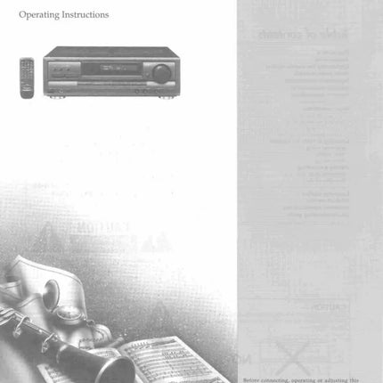 Technics SA-EX110 Receiver Owners Instruction Manual