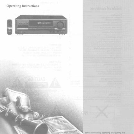Technics SA-EX320 Receiver Owners Instruction Manual