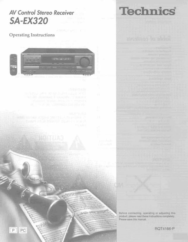 Technics SA-EX320 Receiver Owners Instruction Manual