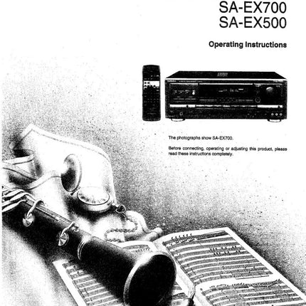 Technics SA-EX500 SA-EX700 Receiver Owners Instruction Manual