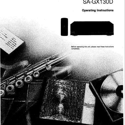 Technics SA-GX130D Receiver Owners Instruction Manual