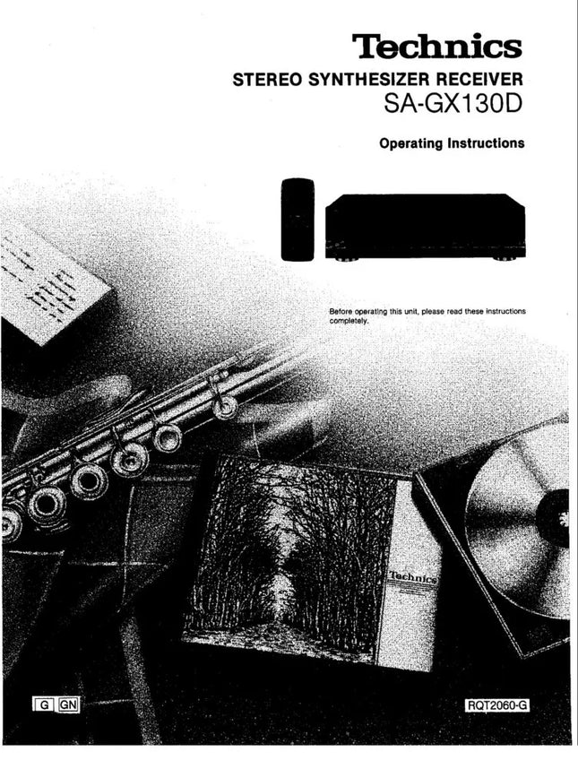 Technics SA-GX130D Receiver Owners Instruction Manual