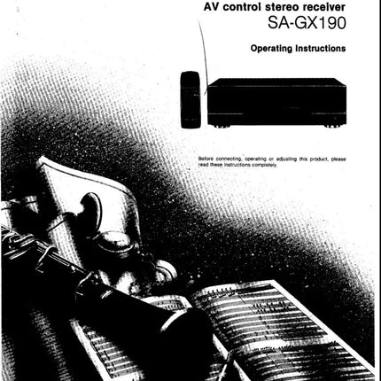 Technics SA-GX190 Receiver Owners Instruction Manual