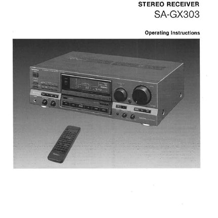 Technics SA-GX303 Receiver Owners Instruction Manual