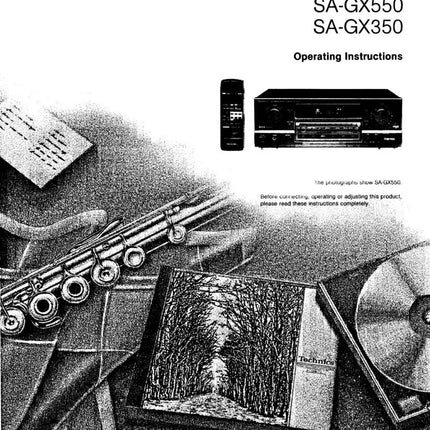 Technics SA-GX350 SA-GX550 Receiver Owners Instruction Manual