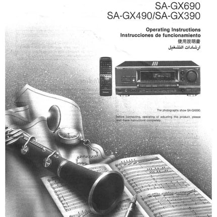 Technics SA-GX390 SA-GX490 SA-GX690 Receiver Owners Instruction Manual