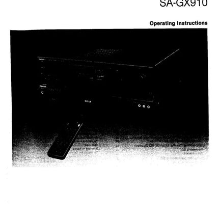 Technics SA-GX910 Receiver Owners Instruction Manual