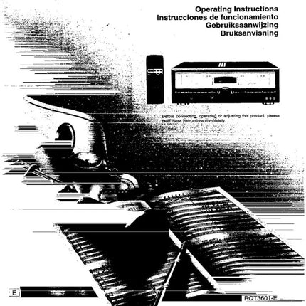 Technics SA-TX50 Receiver Owners Instruction Manual