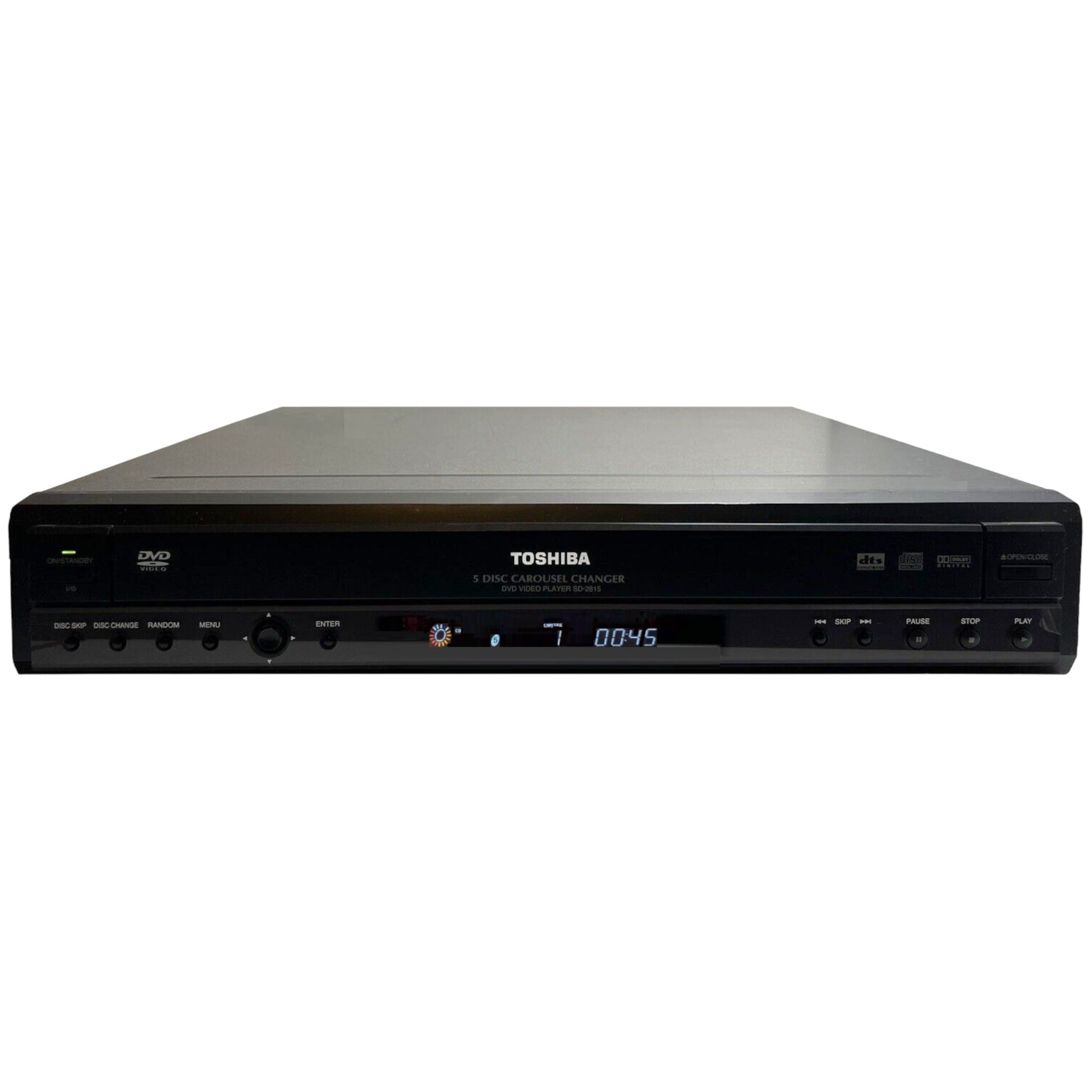 Toshiba SD‑2815U 5‑Disc DVD/CD Player – Dolby Digital & DTS Output