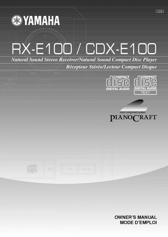 Yamaha CDX-E100 Receiver Owners Manual