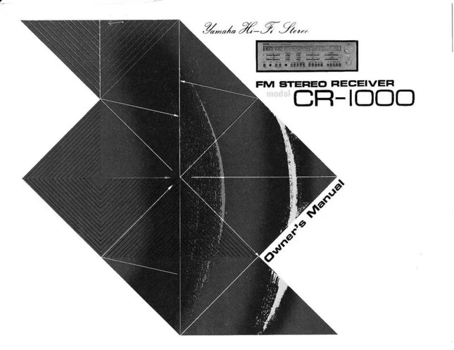 Yamaha CR-1000 Receiver Owners Manual