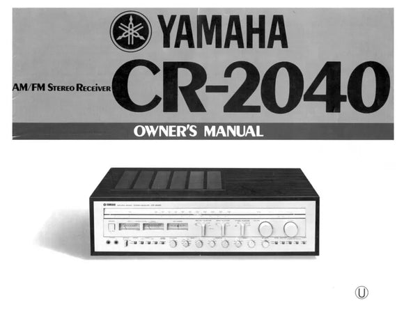 Yamaha CR-2040 Receiver Owners Manual