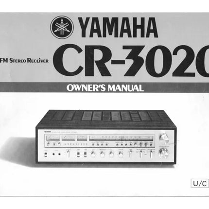 Yamaha CR-3020 Receiver Owners Manual