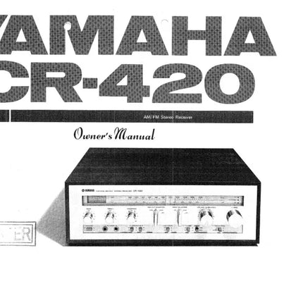Yamaha CR-420 Receiver Owners Manual