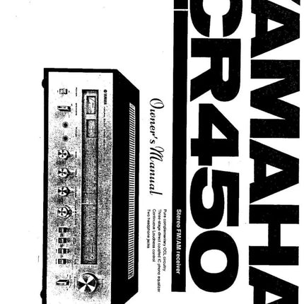 Yamaha CR-450 Receiver Owners Manual