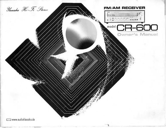 Yamaha CR-600 Receiver Owners Manual