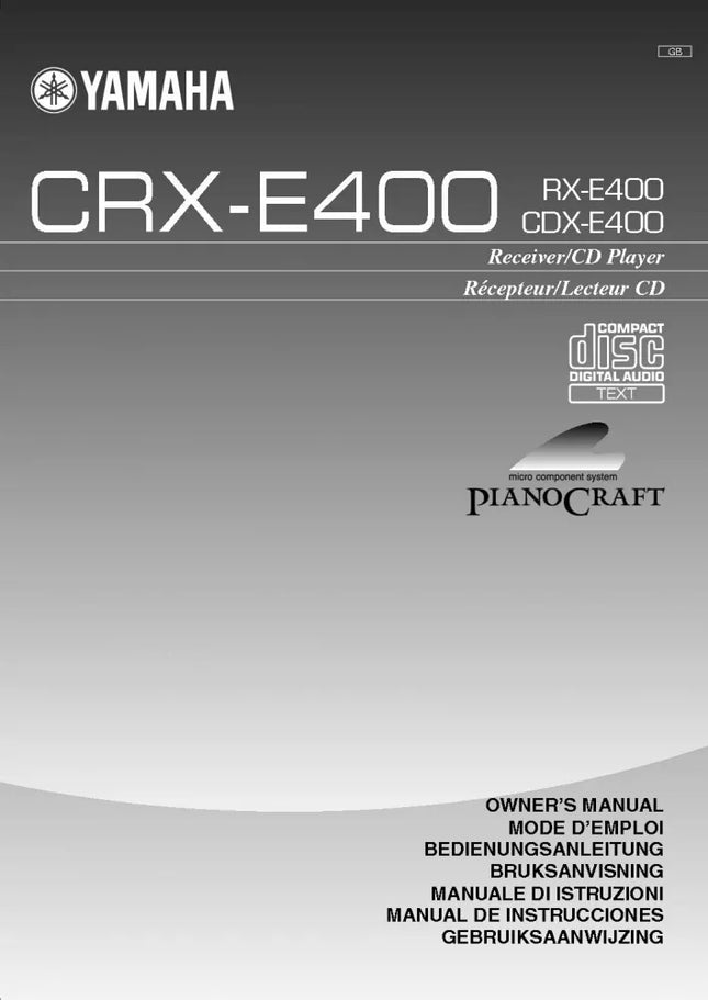 Yamaha CRX-E400 Receiver Owners Manual