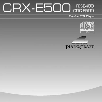 Yamaha CRX-E500 Receiver Owners Manual