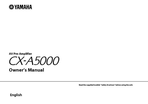 Yamaha CX-A5000 Receiver Owners Manual