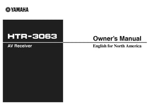Yamaha HTR-3063 AV Receiver Owners Manual