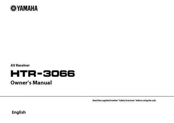 Yamaha HTR-3066 AV Receiver Owners Manual