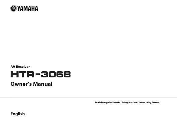 Yamaha HTR-3068 AV Receiver Owners Manual