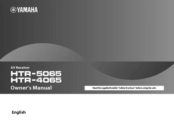 Yamaha HTR-4065 HTR-5065 AV Receiver Owners Manual